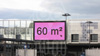 Installation d'un ecran LED fullcolor de 60 m� en fa�ade du magasin Leclerc de Chinon.